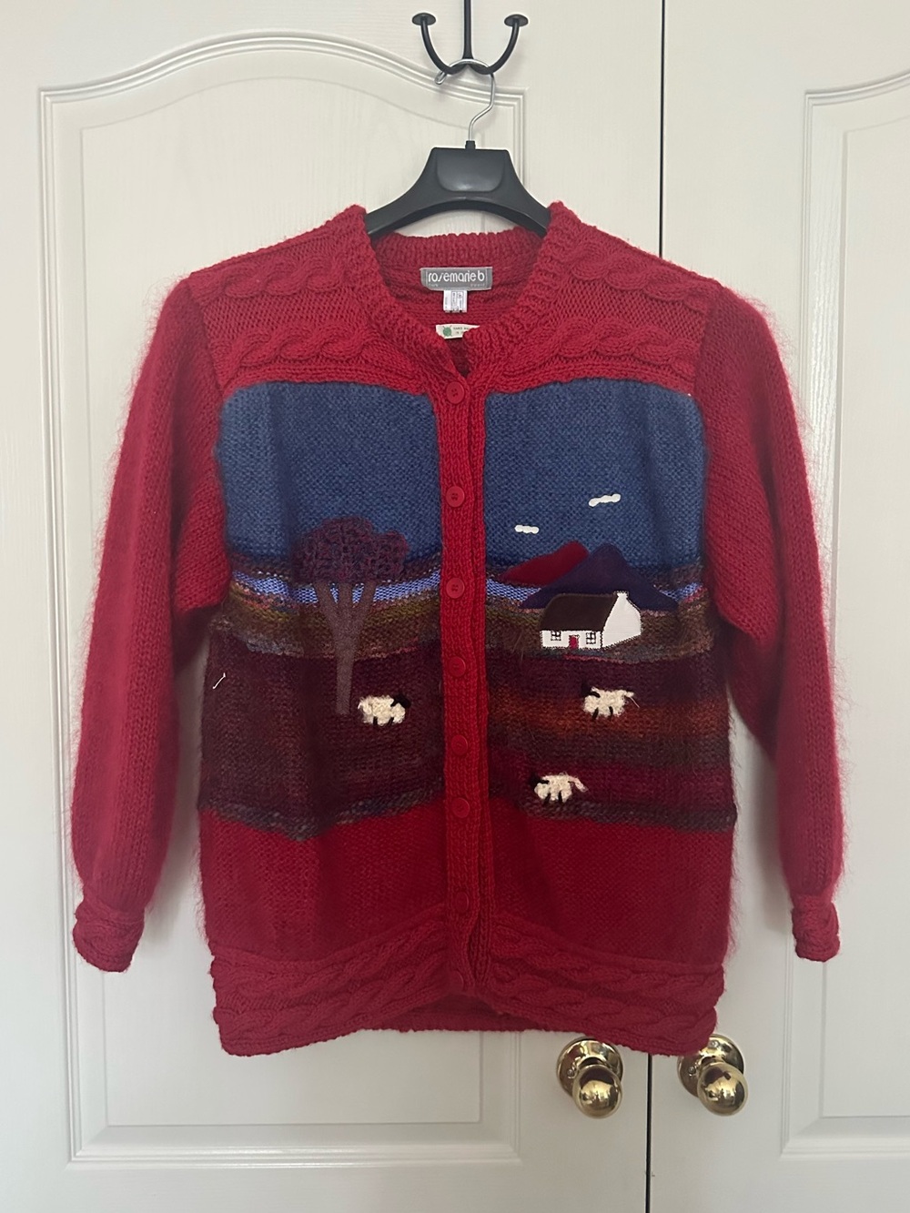 Vintage Hand Knitted in Ireland Mohair Cardigan